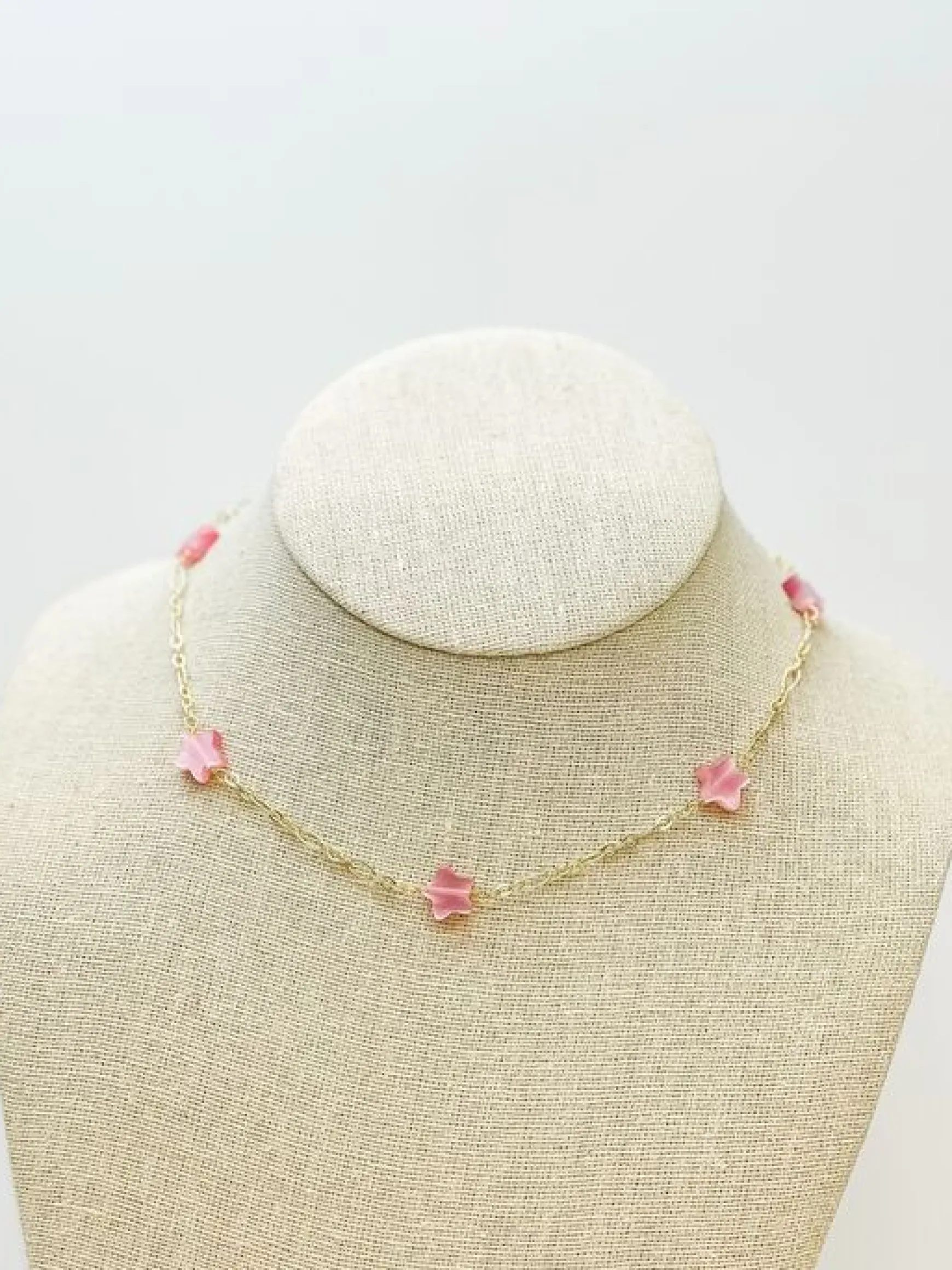 Little Star Station Necklaces - Pink