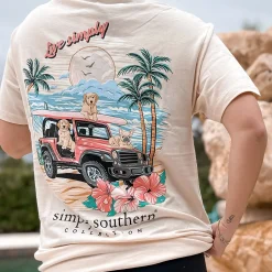 'Live Simply' Beach Dogs Short Sleeve Tee by Simply Southern