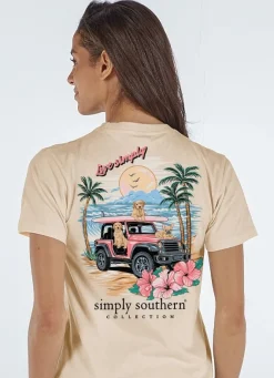 'Live Simply' Beach Dogs Short Sleeve Tee by Simply Southern