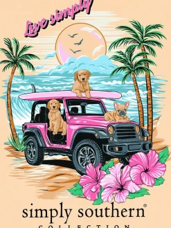 'Live Simply' Beach Dogs Short Sleeve Tee by Simply Southern