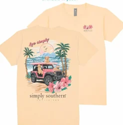 'Live Simply' Beach Dogs Short Sleeve Tee by Simply Southern