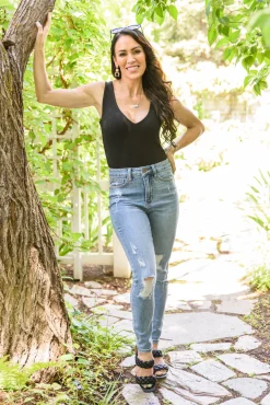 Live to Love Deep V Bodysuit