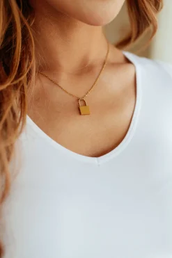 Lock it Up Lock Pendant Necklace