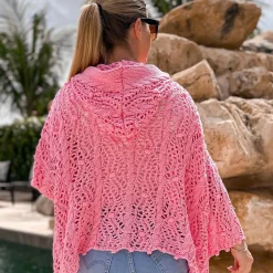 Loose Knit Hooded Cardigan by POL - Bubblegum Pink