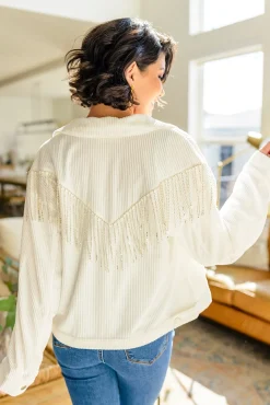 Loretta Rhinestone Fringe Jacket