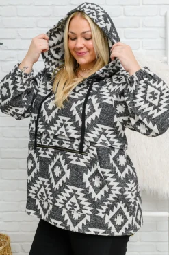 Lounge Day Hoodie in Black & White (Ships in 1-2 Weeks)