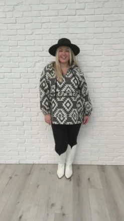 Lounge Day Hoodie in Black & White (Ships in 1-2 Weeks)