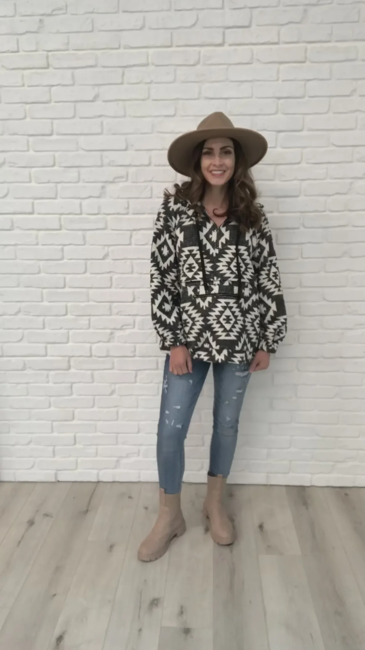 Lounge Day Hoodie in Black & White (Ships in 1-2 Weeks)