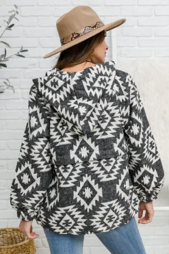 Lounge Day Hoodie in Black & White (Ships in 1-2 Weeks)