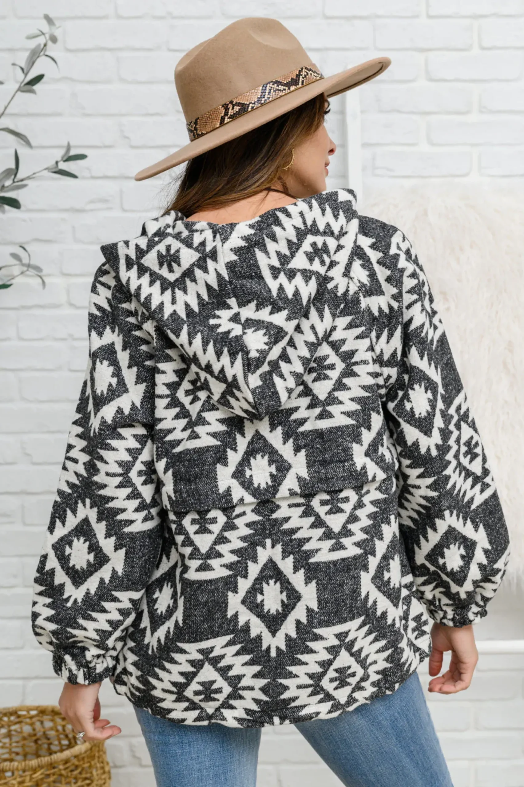 Lounge Day Hoodie in Black & White (Ships in 1-2 Weeks)