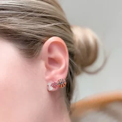 Love Basketball Rhinestone Stud Earrings
