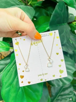 Love Bunny Enamel Necklace Set