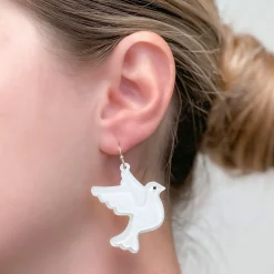 Love Dove Dangle Earrings