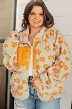 Love It Don't Leave It Floral Fleece Jacket