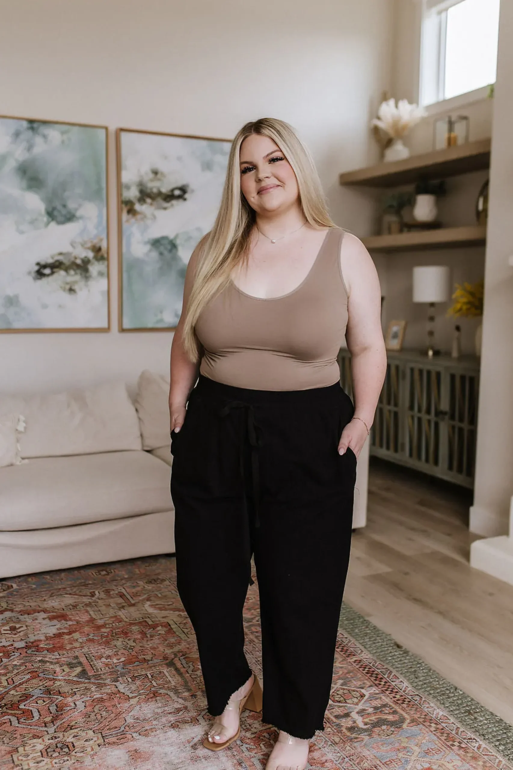 Love Me Dearly High Waisted Pants in Black