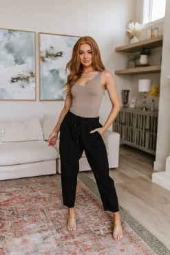 Love Me Dearly High Waisted Pants in Black