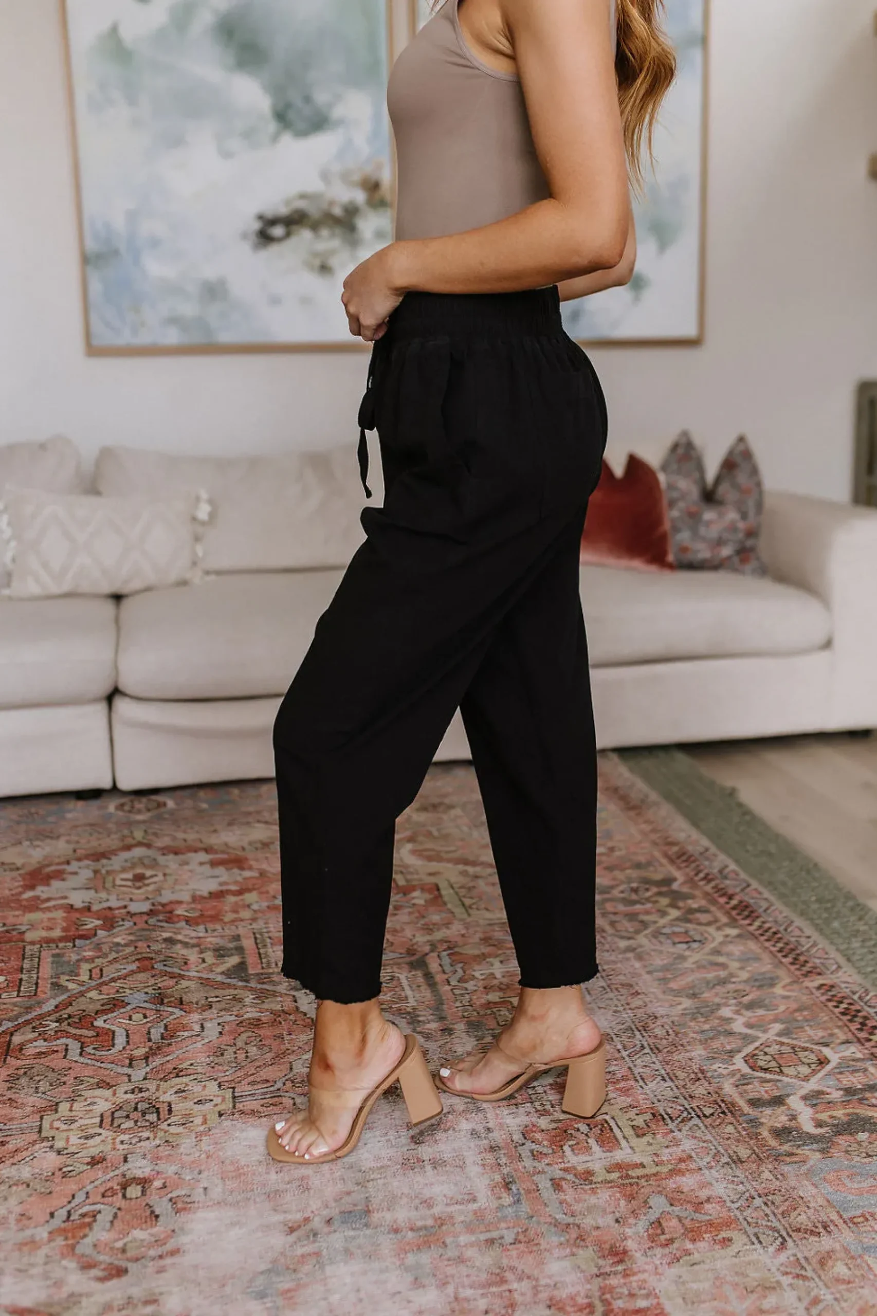 Love Me Dearly High Waisted Pants in Black