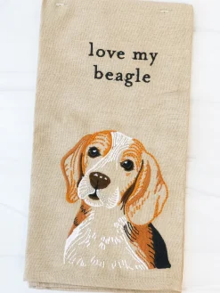 'Love My Beagle' Dish Towel