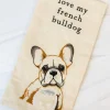 'Love My French Bulldog' Dish Towel