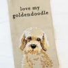 'Love My Goldendoodle' Dish Towel