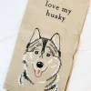 'Love My Husky' Dish Towel