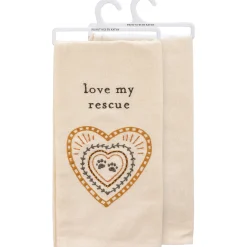 'Love My Rescue' Dish Towel