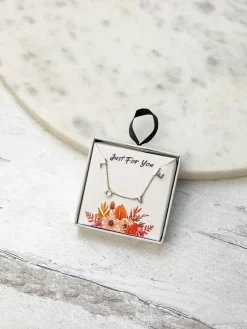 'Love' Sentiment Chain Necklace - Silver