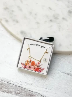 'Love' Sentiment Chain Necklace - Gold