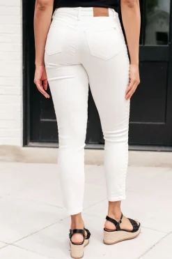 Maddie Mid Rise Braided Side Seam Relaxed Jeans by Judy Blue