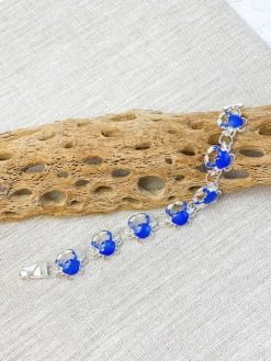 Magnetic Enamel Bracelet - Blue Crab