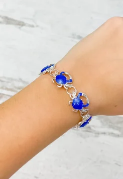 Magnetic Enamel Bracelet - Blue Crab