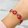 Magnetic Enamel Bracelet - Ladybug