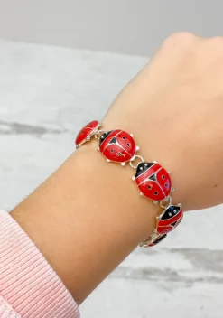 Magnetic Enamel Bracelet - Ladybug