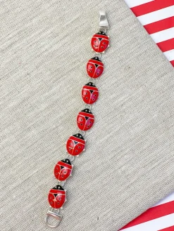 Magnetic Enamel Bracelet - Ladybug