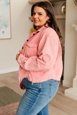 Main Stage Corduroy Jacket in Neon Pink