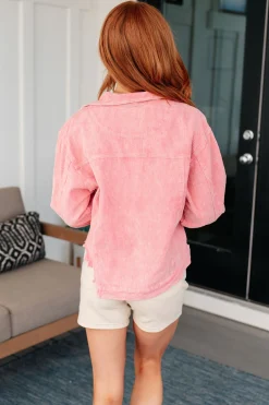 Main Stage Corduroy Jacket in Neon Pink