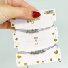 Mama & Mini Metal Bracelet Set - Silver