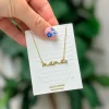 'mama' Gold Dipped Pendant Necklace