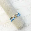 'Mama' Stretch Bracelet Set - Blue & Gold