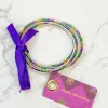 Mardi Gras Beaded Jelly Bangle Bracelet Set