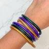 Mardi Gras Jelly Bangle Bracelet Set