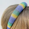 Mardi Gras Padded Rhinestone Headband - Gradient