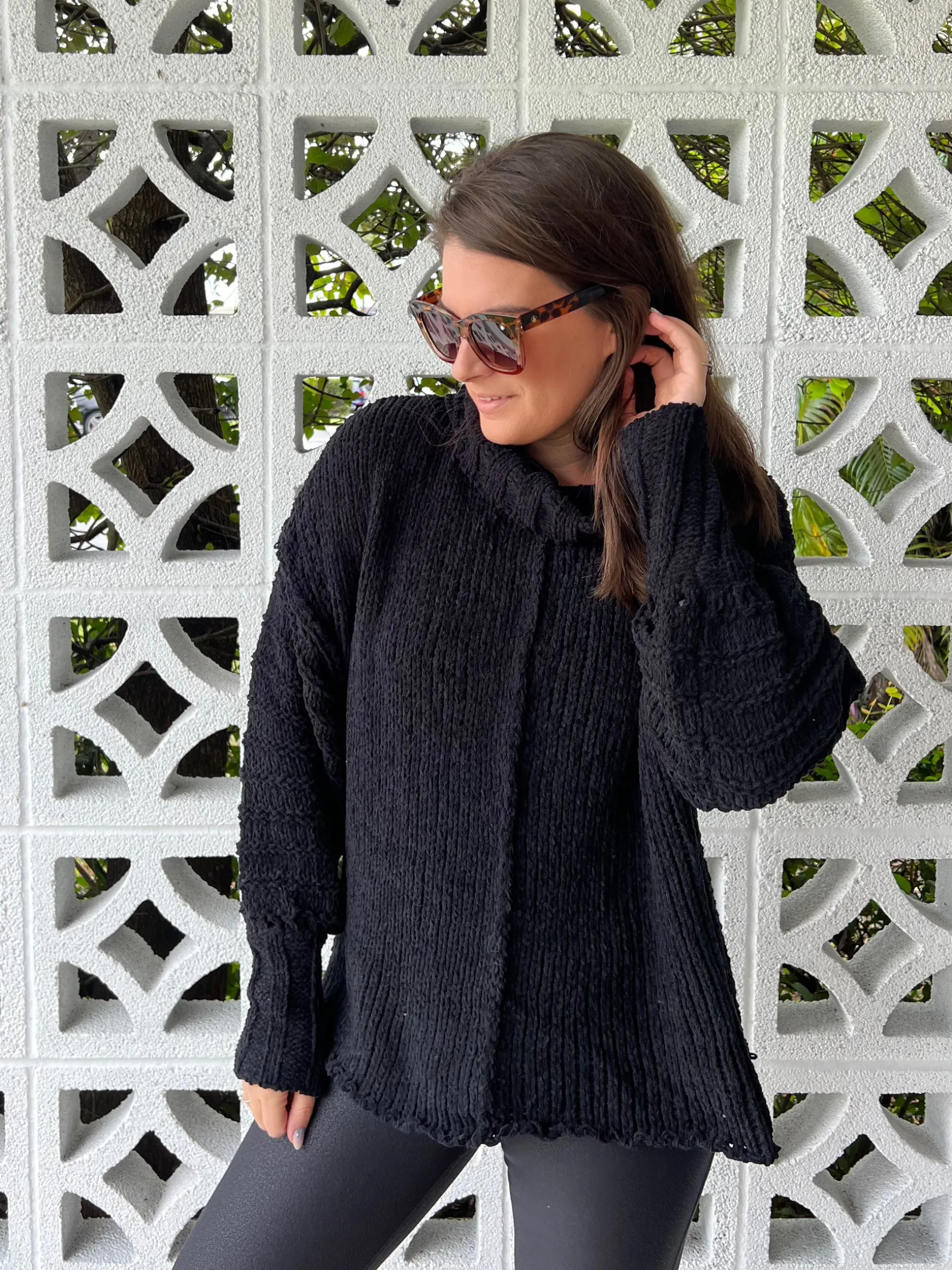 Maureen Long Sleeve Solid Knit Sweater