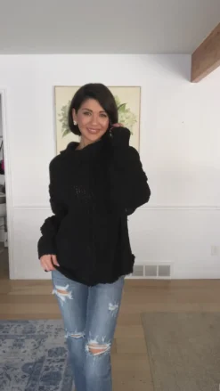 Maureen Long Sleeve Solid Knit Sweater