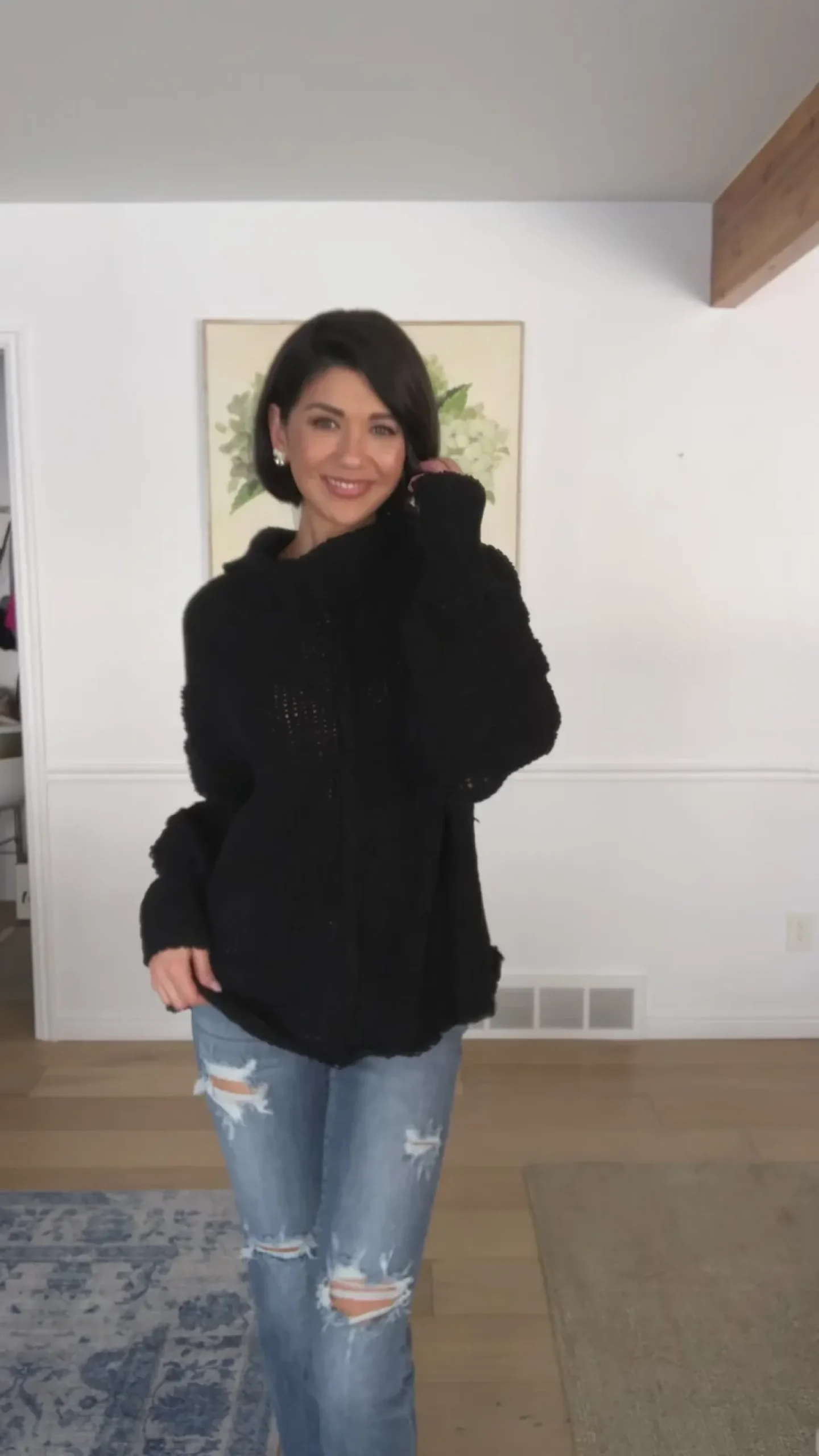 Maureen Long Sleeve Solid Knit Sweater