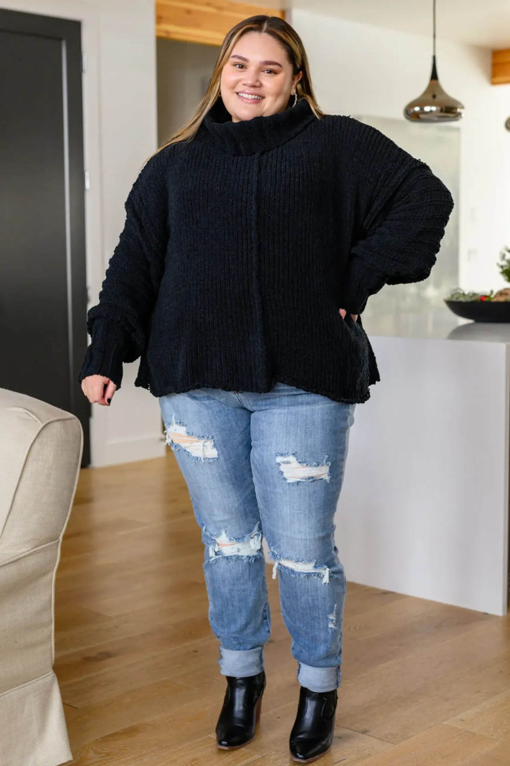 Maureen Long Sleeve Solid Knit Sweater
