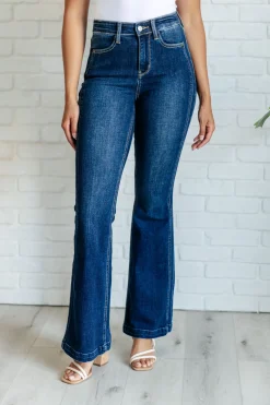 Mavis High Rise Side Seam Detail Flare Jeans by Judy Blue