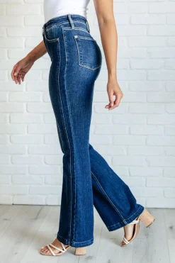 Mavis High Rise Side Seam Detail Flare Jeans by Judy Blue