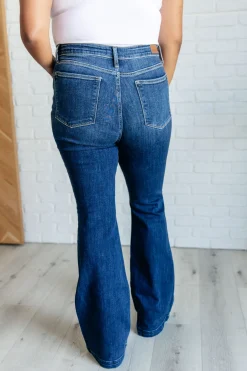 Mavis High Rise Side Seam Detail Flare Jeans by Judy Blue