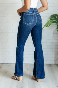 Mavis High Rise Side Seam Detail Flare Jeans by Judy Blue